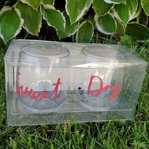 Kate Spade New York- Stemless Wine Glass Set  ("Sweet" & "Dry")